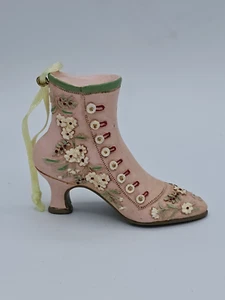 Avon Floral Pink High Heel Boot Figurine/Ornament - Picture 1 of 5