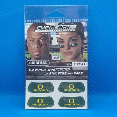 Authentic EYEBLACK under eye sticker 4 Pair Oregon Ducks Sport Team Spirit