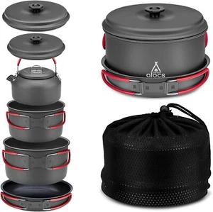 Camping Cookware Set Camping Gear, Compact Camping Pots and Pans Set - Picture 1 of 7