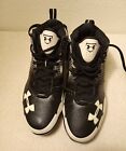 Under Armour Men 7 Spine Heater Mid TPU Baseball Cleat 1269047-011 Black White
