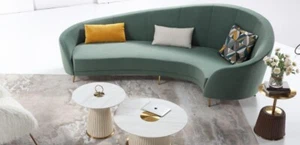 Rund Sofa Modernes Sofa Wohnlandschaft Zimmer Möbel Designersofa Rundes Ecksofa - Bild 1 von 3