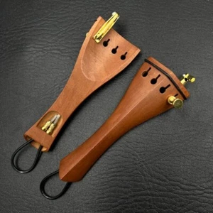 2pcs jujube wood Hill model Violin Tail Piece With Gut Fine tuner 4/4 - Picture 1 of 2