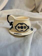 Vintage Delftware Pottery Demitasse Cup & Saucer