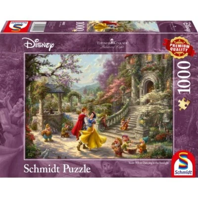 Puzzle Kinkade: Disney Biancaneve danzando - 1000 pz - Schmidt 59625 - Immagine 1 di 2