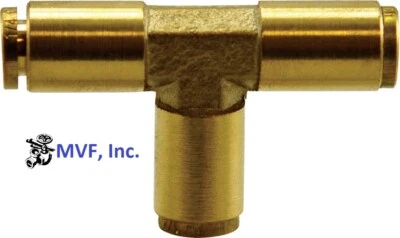 1/4" O.D. Tube Union Tee Tube to Tube to Tube Push to Connect Brass 264PP-4 - Image 1 of 3