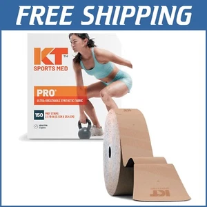 150 Count Pro Synthetic Kinesiology Tape: 10" Precut Strips - Superior Support - Picture 1 of 11
