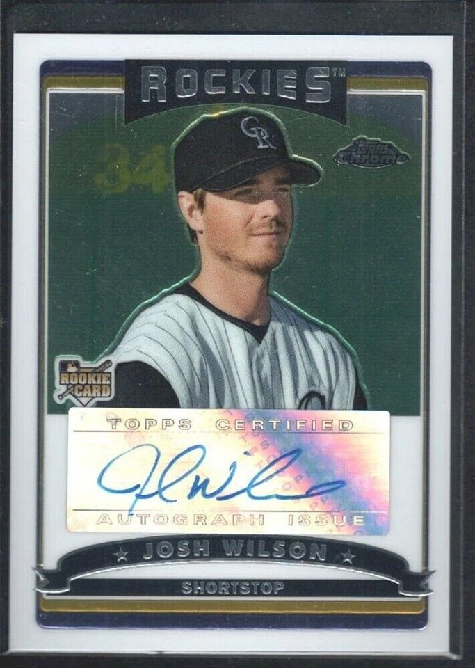 JOSH WILSON 2006 TOPPS CHROME #351 ROOKIE AUTOGRAPH COLORADO ROCKIES RC - Image 1 of 1