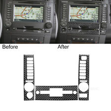 3pcs For Cadillac CTS 2003-07 Carbon Fiber GPS CD Console Interior Trim Set