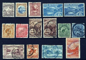 NEW ZEALAND 1898 Full Pictorial Set inc. Shades &Top Values SG 246 to SG 259 VFU - Picture 1 of 2