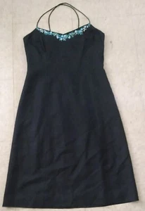 Ann Taylor Women's Black Evening Dress,Size 6 Florals,Pre Owned - Picture 1 of 5