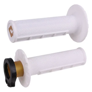 Odi V2 Half Waffle MX Lock-On Grips White - Soft Compound For Yamaha YZ85LW 2022 - Picture 1 of 2
