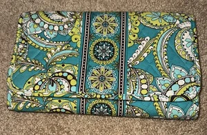 NWT Vera Bradley Peacock green blue paisley 40 disc travel cd case organizer  - Picture 1 of 6