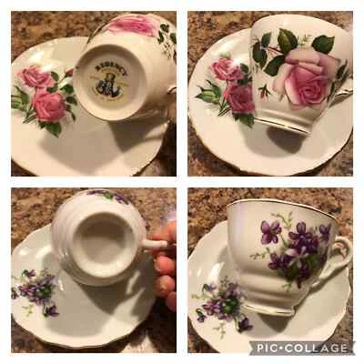 Teacup and saucers 2 Sets Lot - Image 1 of 4