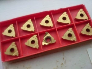 10 Sandvik carbide threading tips R166.0L-22SA01F060 1020 ( int RH 6 stub acme   - Picture 1 of 2