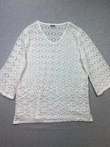 Chicos Shirt Damen Large weiß Spitze Pullover Oberteil romantisch locker Küste Strand - Bild 1 von 7