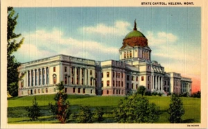 Unposted Linen Post Card State Capitol Helena Montana - Picture 1 of 2