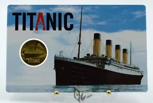 Moneda de oro Titanic 1/1000 OZ 999 3000 francos Chad - Imagen 1 de 3