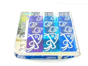 Poolmaster Silhouette Print Pool Box Mattress Darting Fish Blue 83186 Year 2000 - Picture 1 of 10