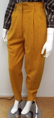 Vtg 1980s JEAN PAUL GAULTIER Mustard Yellow Stretch Stirrup Pants Size 42 Italy - Image 1 of 4