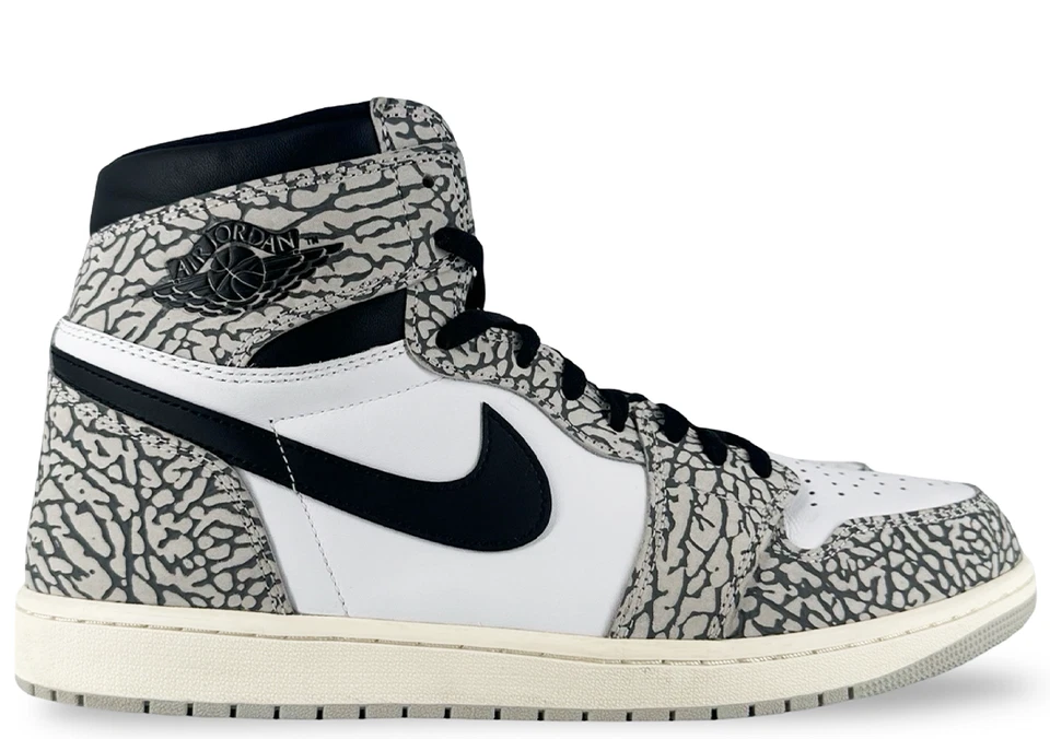 Size 14 - Jordan 1 Retro High OG White Cement DZ5485-052 Pre-Owned - Image 1 of 4