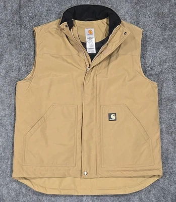 Carhartt Mens Khaki / Tan V27 DKH Nylon Insulated Vest Water Repellant Sz Large - Image 1 of 4
