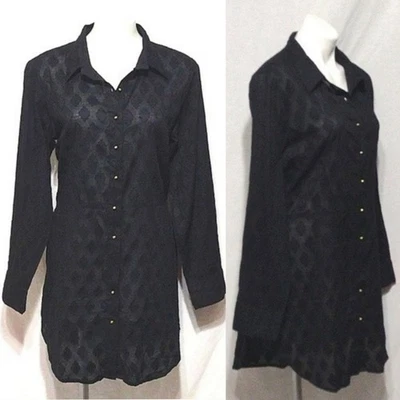 Vix Paula Hermanny Designer Sheer Tunic Top Large Beach Cover Up Resort Blouse - Image 1 of 4