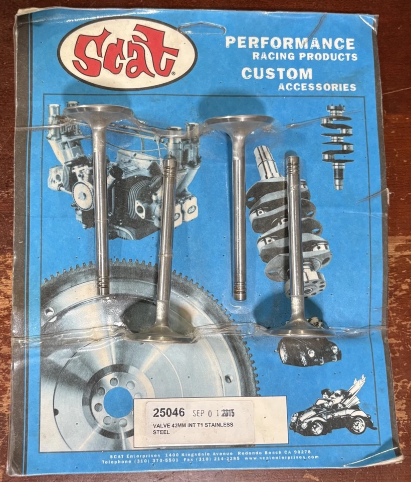 Válvula de admisión SCAT 42 MM T1 acero inoxidable #25046 - ¡NUEVA EN PAQUETE! Foto 1 de 4