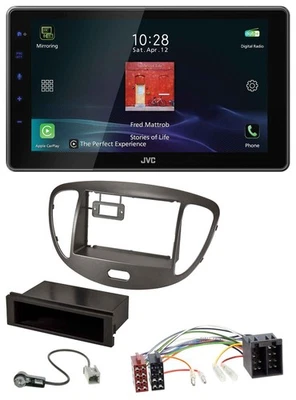 JVC DAB MP3 Bluetooth USB Autoradio für Hyundai i10 2008-2013 dunkelsilber - Bild 1 von 4
