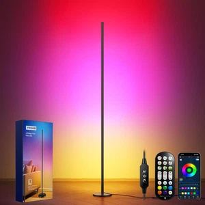 Lampada Da Terra a LED per Soggiorno – 160 Cm RGB Piantana Lampada Da Terra Dimm - Foto 1 di 12