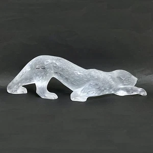 Lalique France La panthere Zeila mattierte klare Kristallskulptur Made in France - Bild 1 von 10