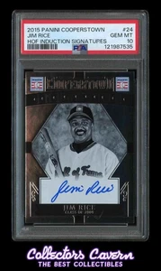 2015 Panini Cooperstown HOF Induction Signatures #24 Jim Rice PSA 10 (GEM MINT) - Picture 1 of 2
