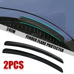 2Pcs/set 24cm Black Car Wheel Eyebrow Arch Protector Trim Lips Fender Flares - Picture 1 of 8