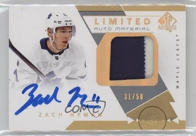 2018-19 SP Authentic Limited Auto Material /50 Zach Hyman #91 Auto - Image 1 of 2