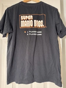 Uniqlo X Super Mario Bros Black Pocket Tshirt Mens Sz S 90s Nintendo Archives - Picture 1 of 7