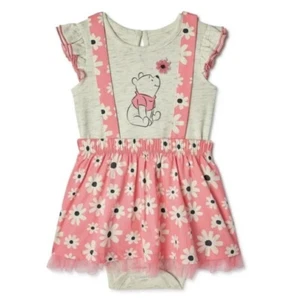 DISNEY Winnie The Pooh Pinafore Dress And Bodysuit Sz 18 Months NEW - Picture 1 of 5