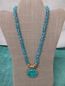 Magnetische Moonface Enhancer Halskette türkis neu ohne Etikett - Bild 1 von 7