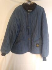 Vintage Refrigiwear Blue Puffer Jacket With Zipper Issues