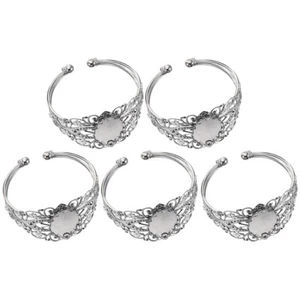5Pcs Blank Tray Cuff Bangle Bezel Bracelet Blanks Adjustable Blank Bangle - Picture 1 of 12