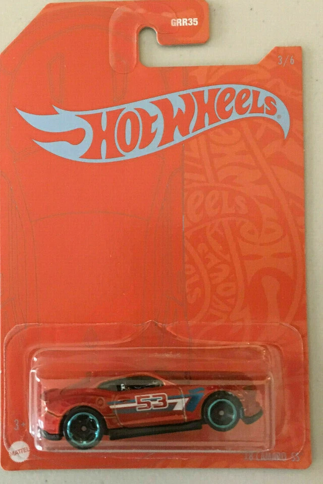 Hot Wheels 2021 Diecast 53rd Anniversary Orange & Blue '18 Chevrolet Camaro SS - Image 1 of 1