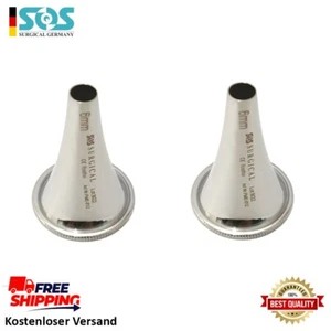 2er Set Boucheron Ohrtrichter 6mm Otologie Ohr Spekula Otoskop Spekulum HNO Erw