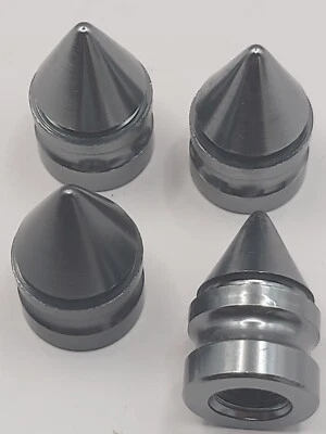 Set of  4 GUNMETAL Mini Spike Tire Valve Stem Caps For Car, Standard Fitting #20 Foto 1 de 2