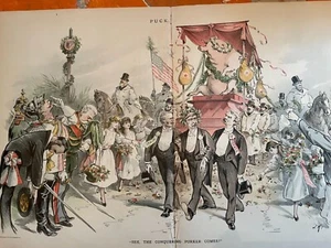 1892 Puck Centerfold only - Pigs rule - France, Germany and Italy - all porkers - Picture 1 of 1