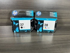 NEW SEALED Genuine HP 27/28 Ink Cartridges exp Sept 2016 - Zdjęcie 1 z 5