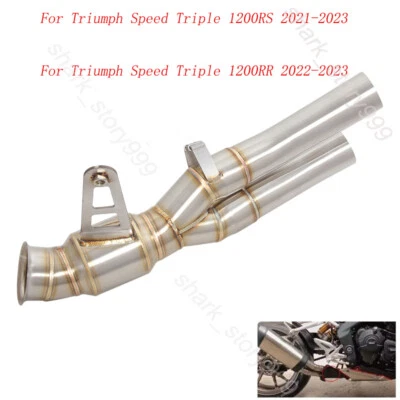 For Triumph Speed Triple 1200 RR RS 2022-2023 Exhaust Mid Pipe Connect Link Tube - Image 1 of 4