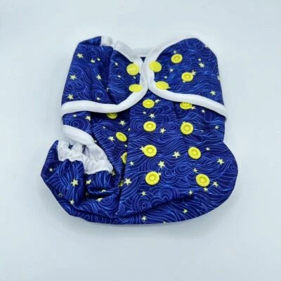 Baby Diaper Cover Adjustable Snap Stars At Night Print One Size - Image 1 of 4
