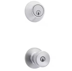 Perilla de puerta de entrada con llave Reliabilt Gallo acabado en acero inoxidable - Imagen 1 de 4