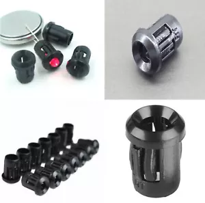 50 Pz. PORTALED 3 mm ABS plastica nero porta led pannello con tappi diodi led - Foto 1 di 1