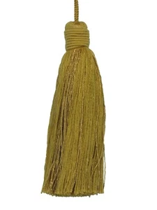Conso Duke Collection 11885 D03 COIN GOLD Decorative 5" Cushion Tassel 2.5" Loop - Picture 1 of 1