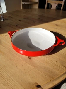 Vintage Dansk Kobenstyle Skillet, Red, Quistgaard, Enamel - Picture 1 of 6