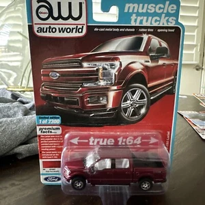 Auto World 2018 Ford F-150 Lariat Pickup 1:64 ULTRA RED CHASE - Picture 1 of 2